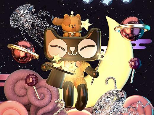 C4D高反暗材质与暗色调练习作业