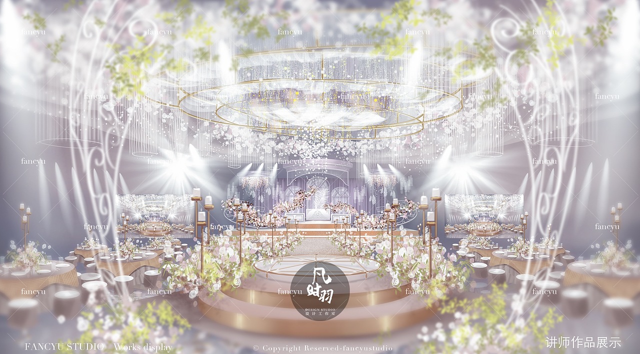 婚礼手绘 | 蓝楹花