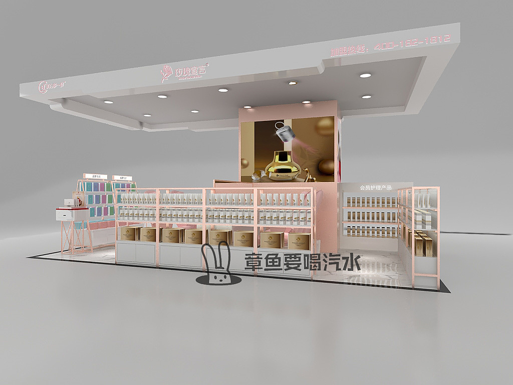 美妆店面中岛展示旗舰店设计
