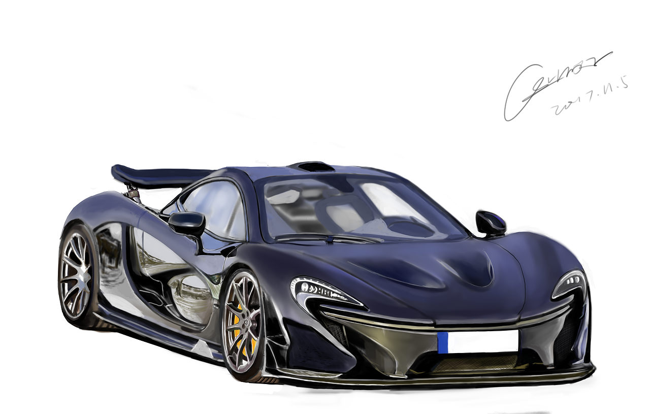 迈凯伦p1写实绘画详细步骤图