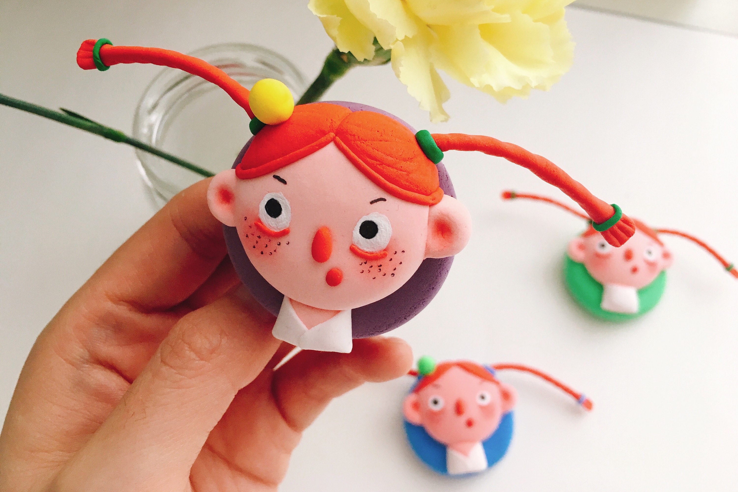 原创手工粘土冰箱贴