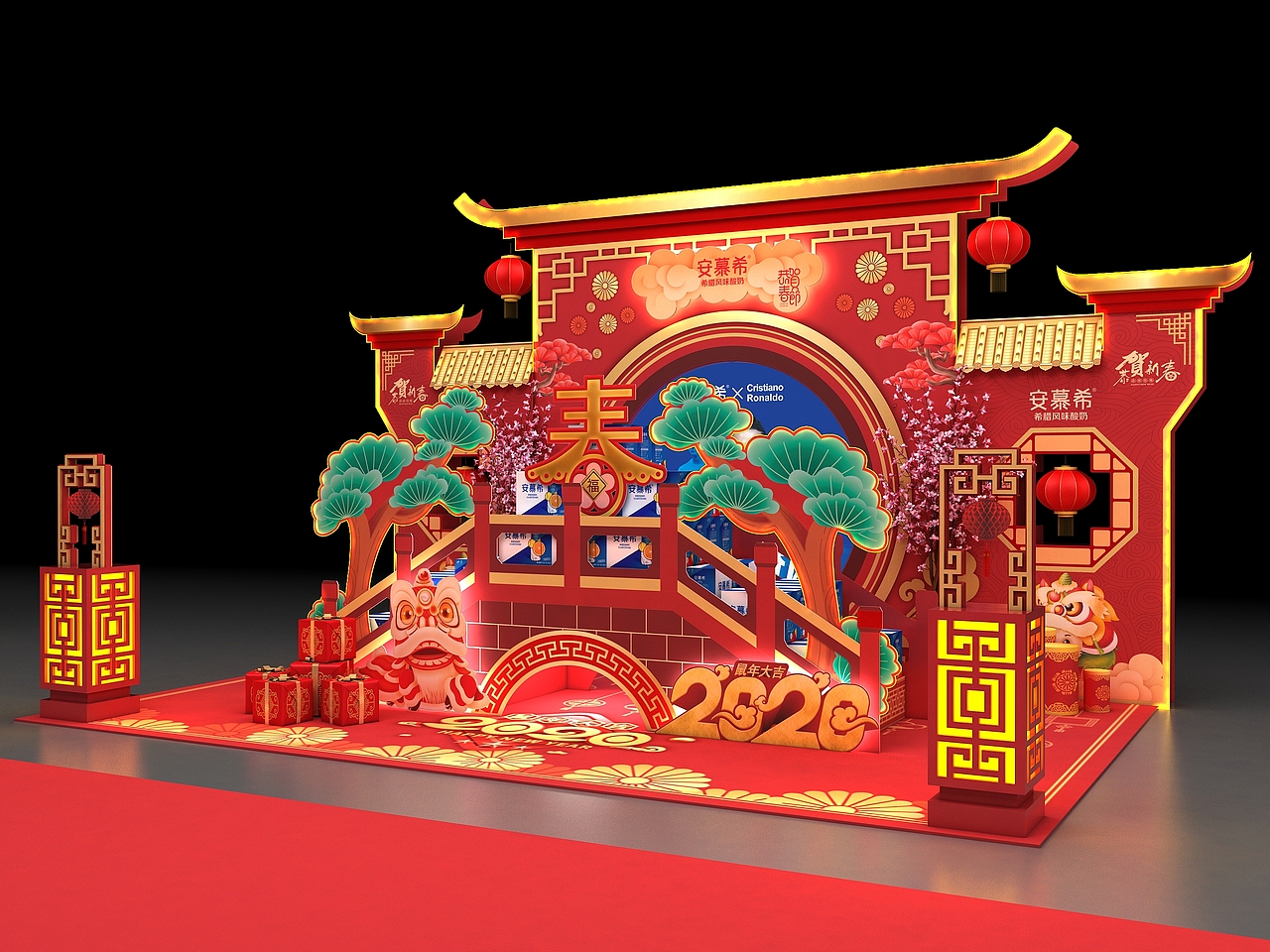 新年 伊利 美陈（图ZMjMzMjQ4ODM2） - 场景 - 站酷设计师星辰的海原创素材 - 站酷ZCOOL