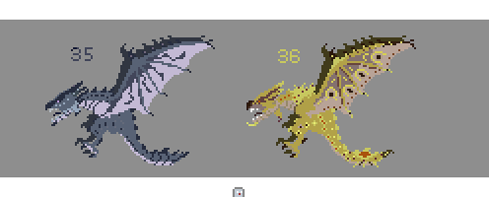 mhw世界冰原大型怪物像素画第四期飞龙种