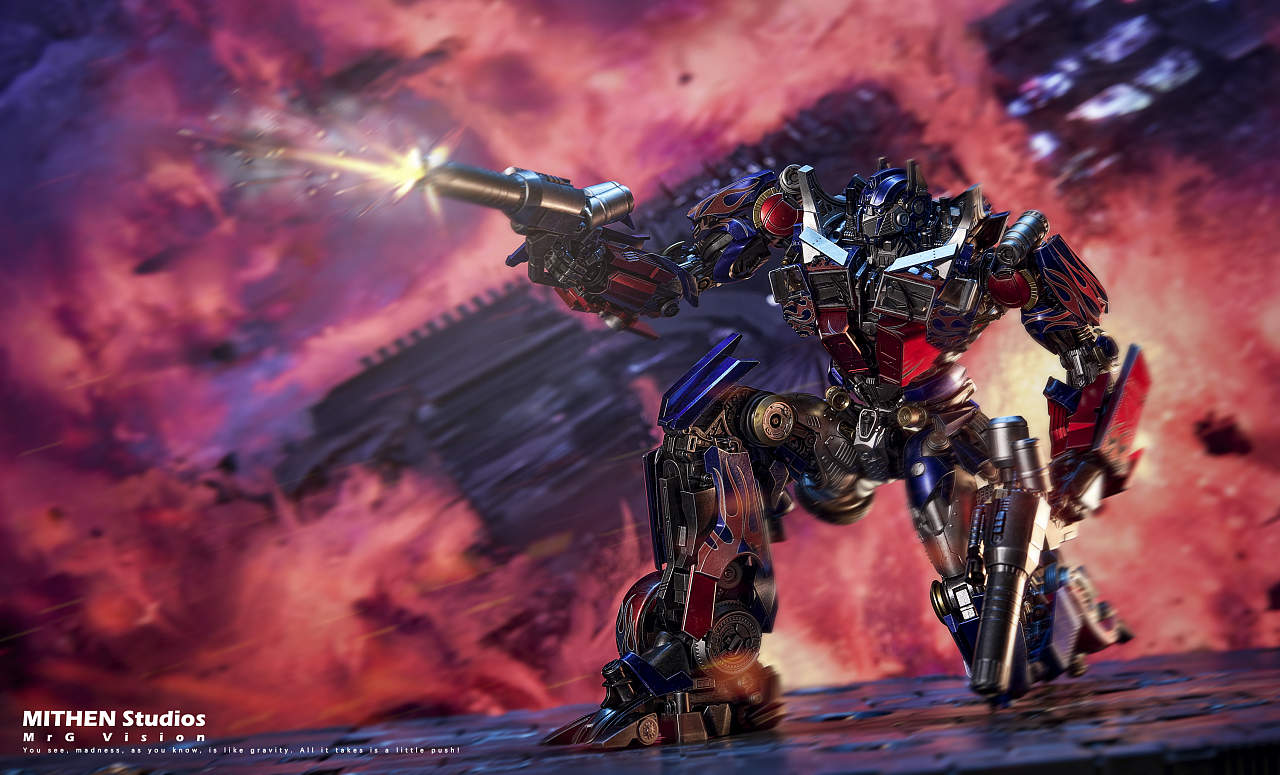 threezerodlx变2擎天柱玩具摄影