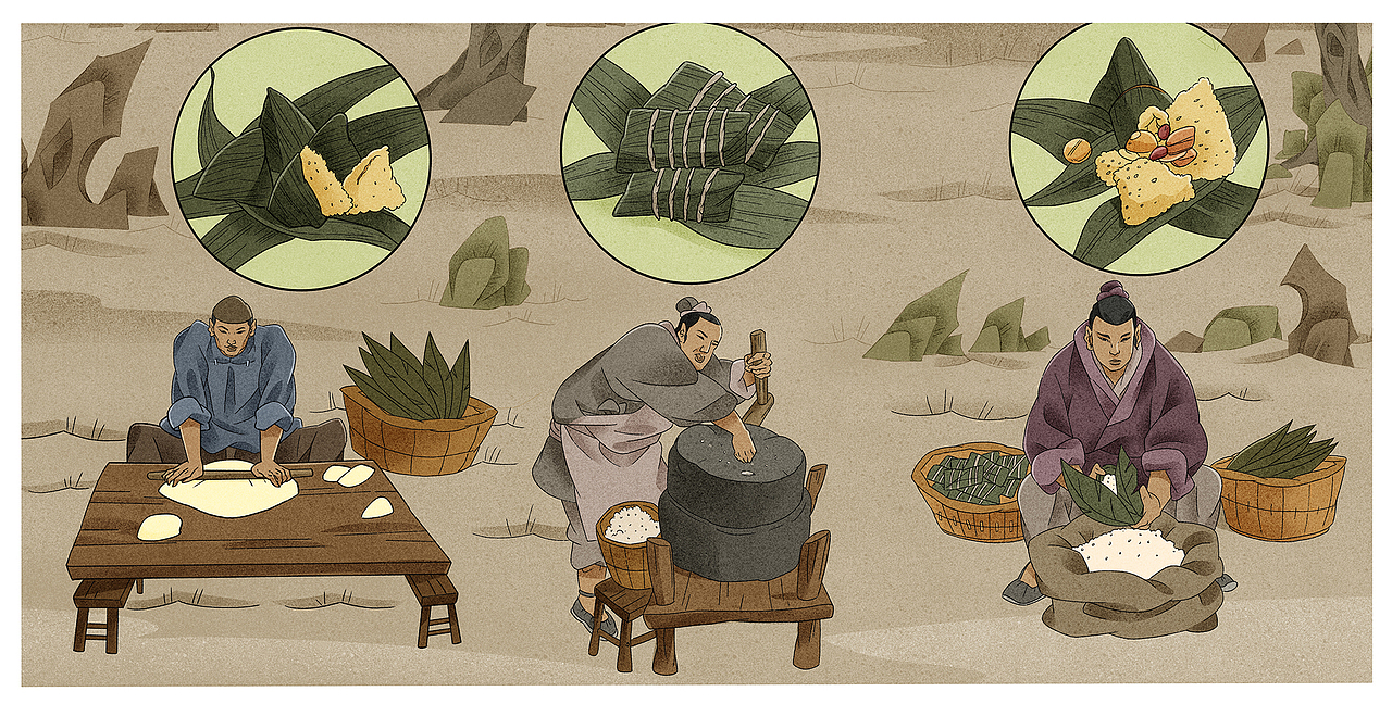 中国风插画古典插画《端午节》001