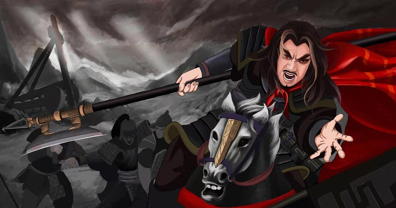 项羽虞姬爱情插画