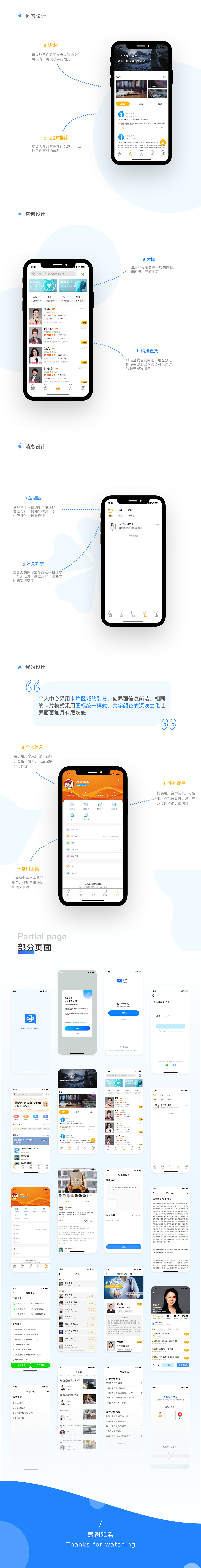 靈港心理咨詢APP（圖ZMjc5OTg0NjY0） - APP界面 - 站酷設(shè)計(jì)師HAHA1201原創(chuàng)素材 - 站酷ZCOOL