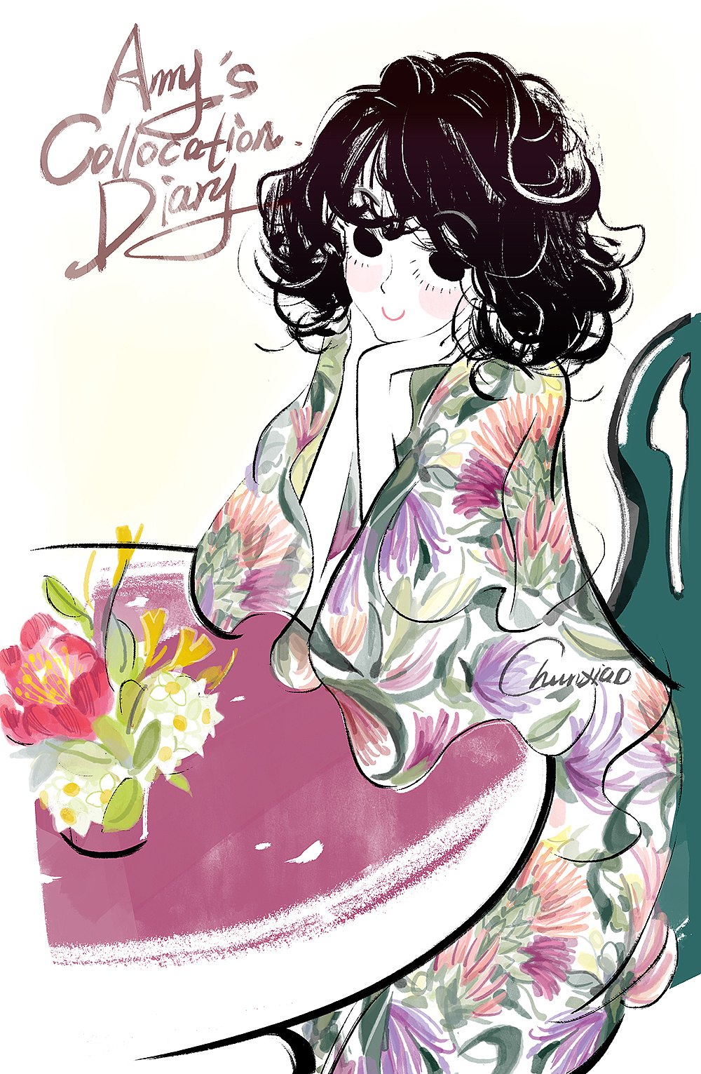 Amy‘s CollocationDiary（图ZMzU0NTYwNDQ=） - 新锐潮流插画 - 站酷设计师chunxiao_春晓原创素材 - 站酷ZCOOL