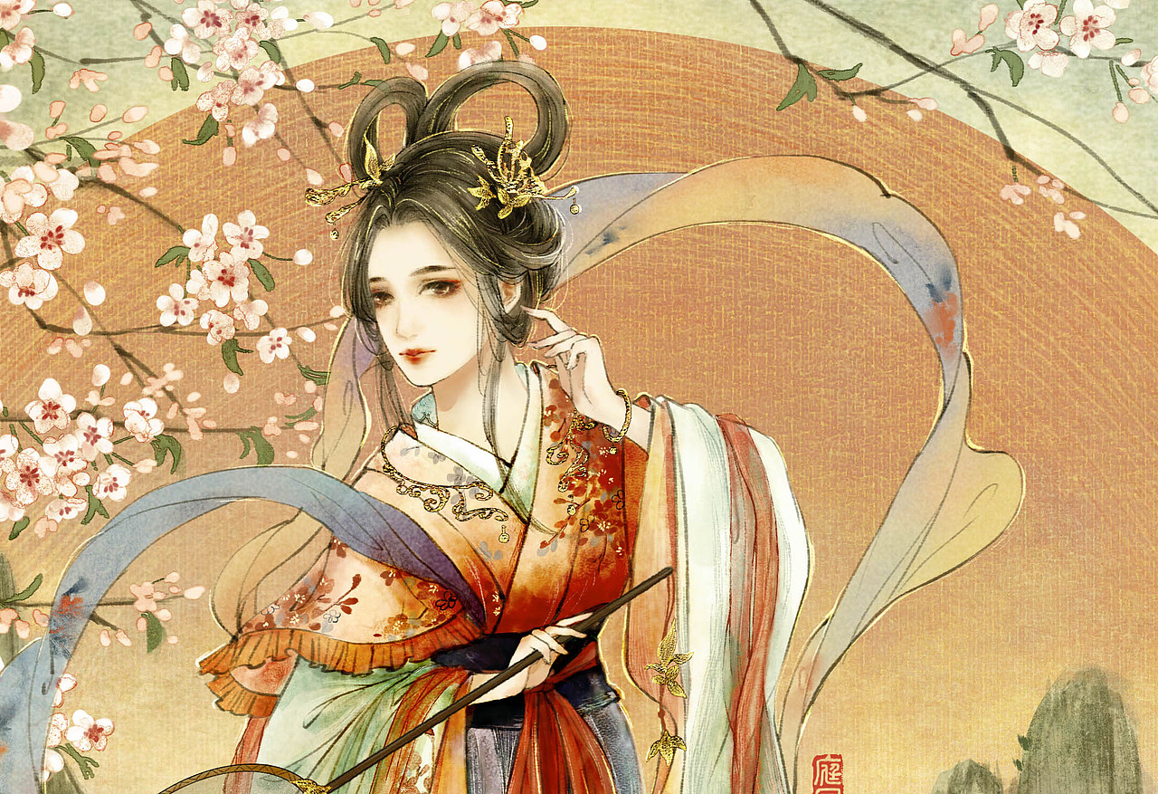 洛神（图ZMTc5NzgyNzYw） - 商业插画 - 站酷设计师庭月原创素材 - 站酷ZCOOL