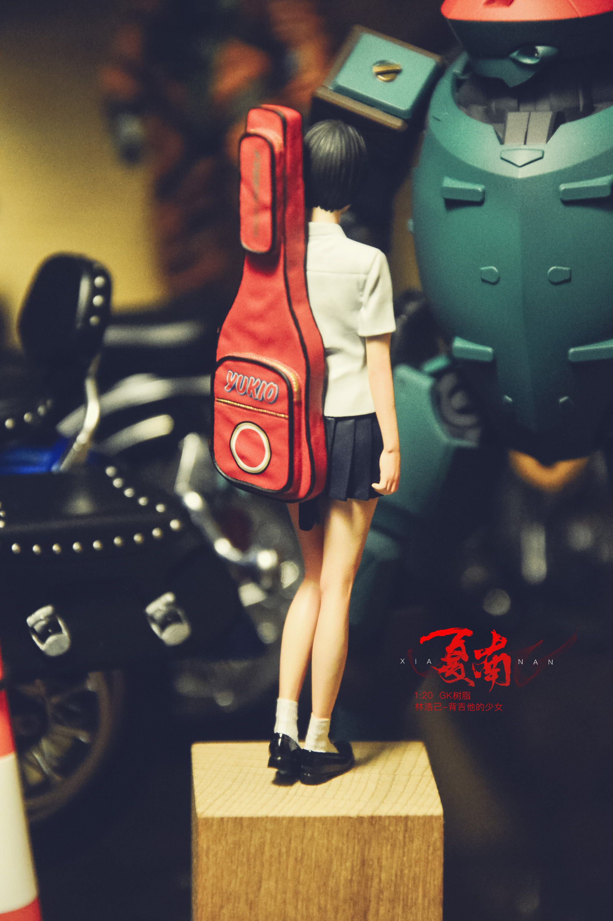 1:20 林浩己 gk人形 背吉他的少女>|手工艺|手办