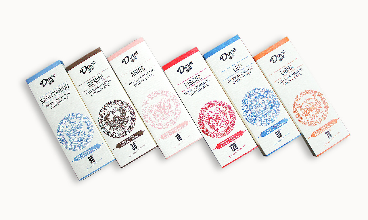 12星座德芙巧克力包装