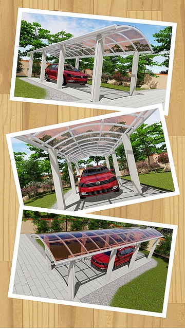 耐力板车棚设计效果图S1693（图ZMjg3NTU5NjI0） - 建筑设计 - 站酷设计师芳廷阳光原创素材 - 站酷ZCOOL