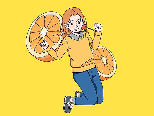 Girl & Orange