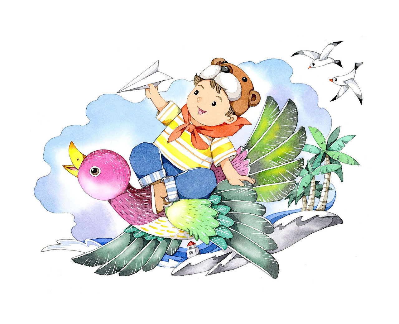 手绘一套幼儿园课程封面