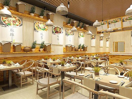 郑州特色面馆装修设计案例_餐饮店设计公司_京创装饰
