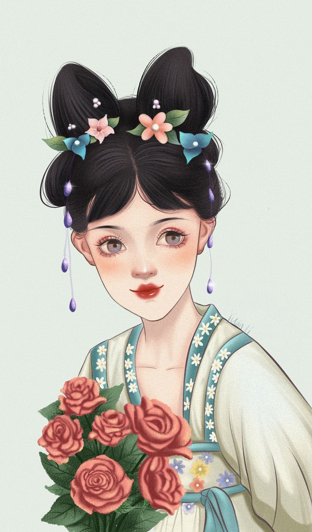 古風(fēng)人物插畫（圖ZMjgxMDY3MDc2） - 創(chuàng)作習(xí)作 - 站酷設(shè)計(jì)師z小栗子原創(chuàng)素材 - 站酷ZCOOL