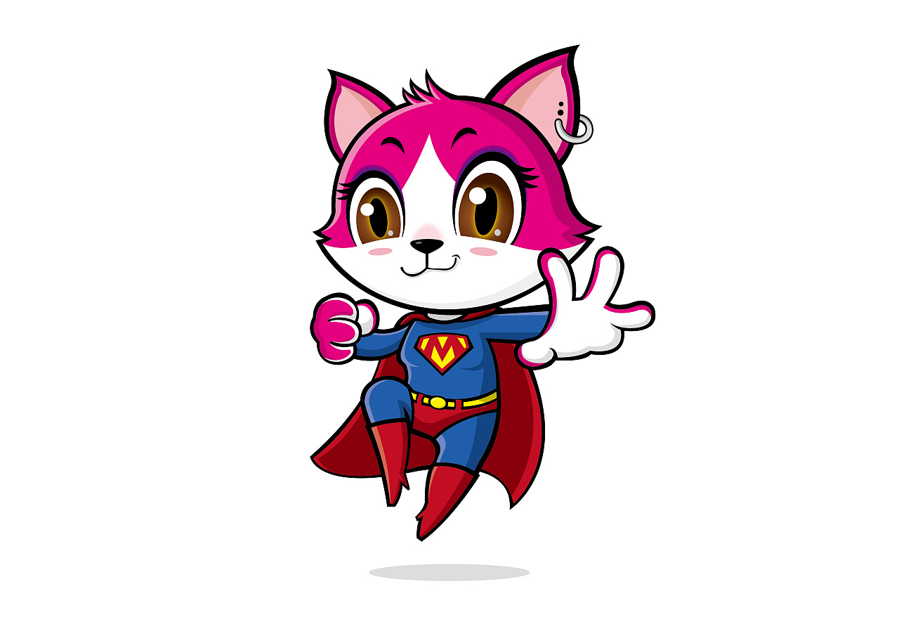 【设计说话】微商吉祥物设计,猫咪女侠的诞生记