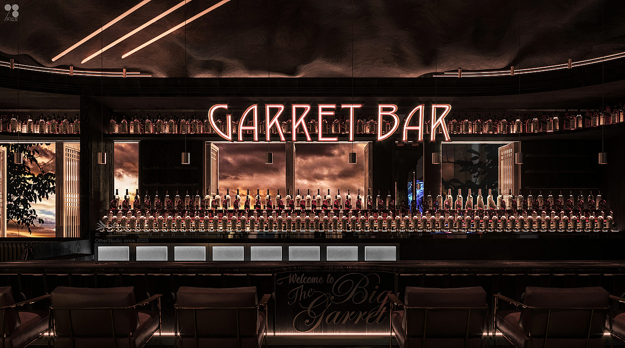 Garret bar（图ZMjA5NjY0Mjk2） - 家装设计 - 站酷设计师倪鹏飞NEDO原创素材 - 站酷ZCOOL