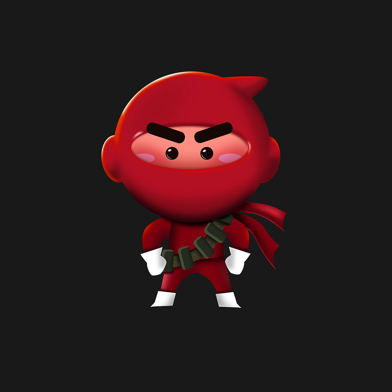 浓眉小眼大脑袋