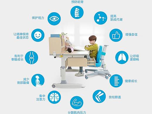 儿童桌椅详情页