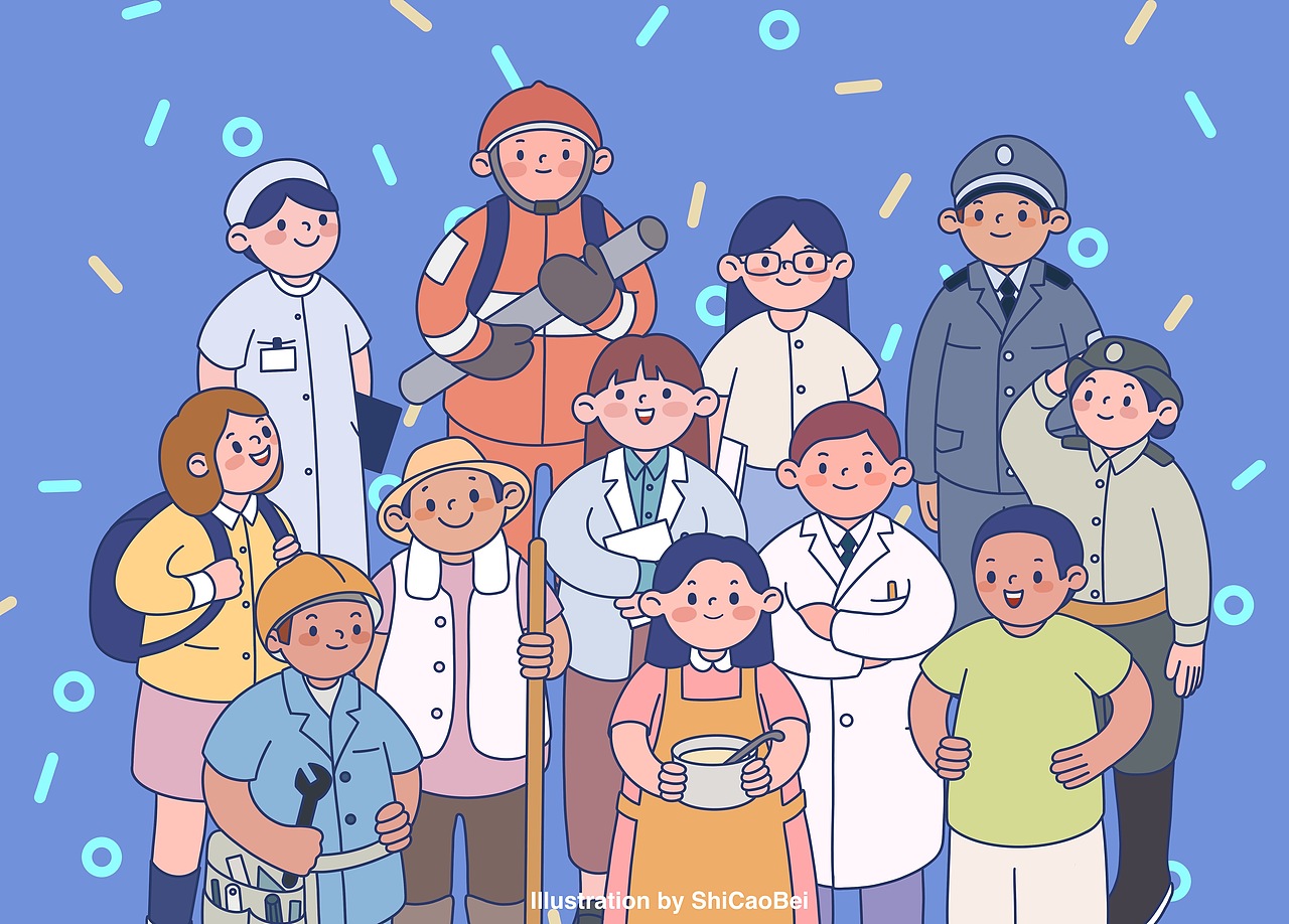 International Workers' Day － 五一劳动节（图ZMTk5ODA0NjUy） - 商业插画 - 站酷设计师食草贝原创素材 - 站酷ZCOOL