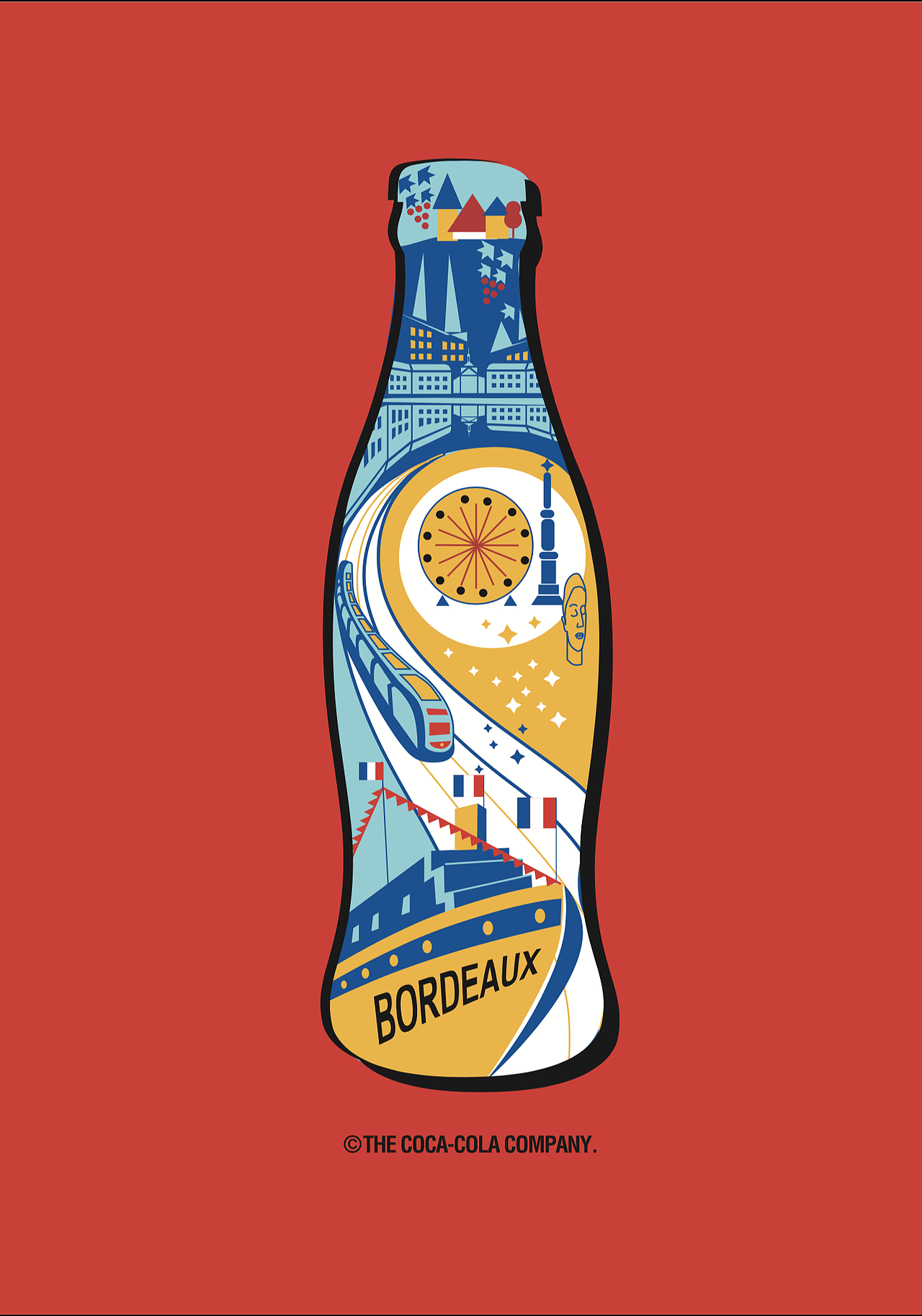 可口可乐城市插画 之 法国波尔多