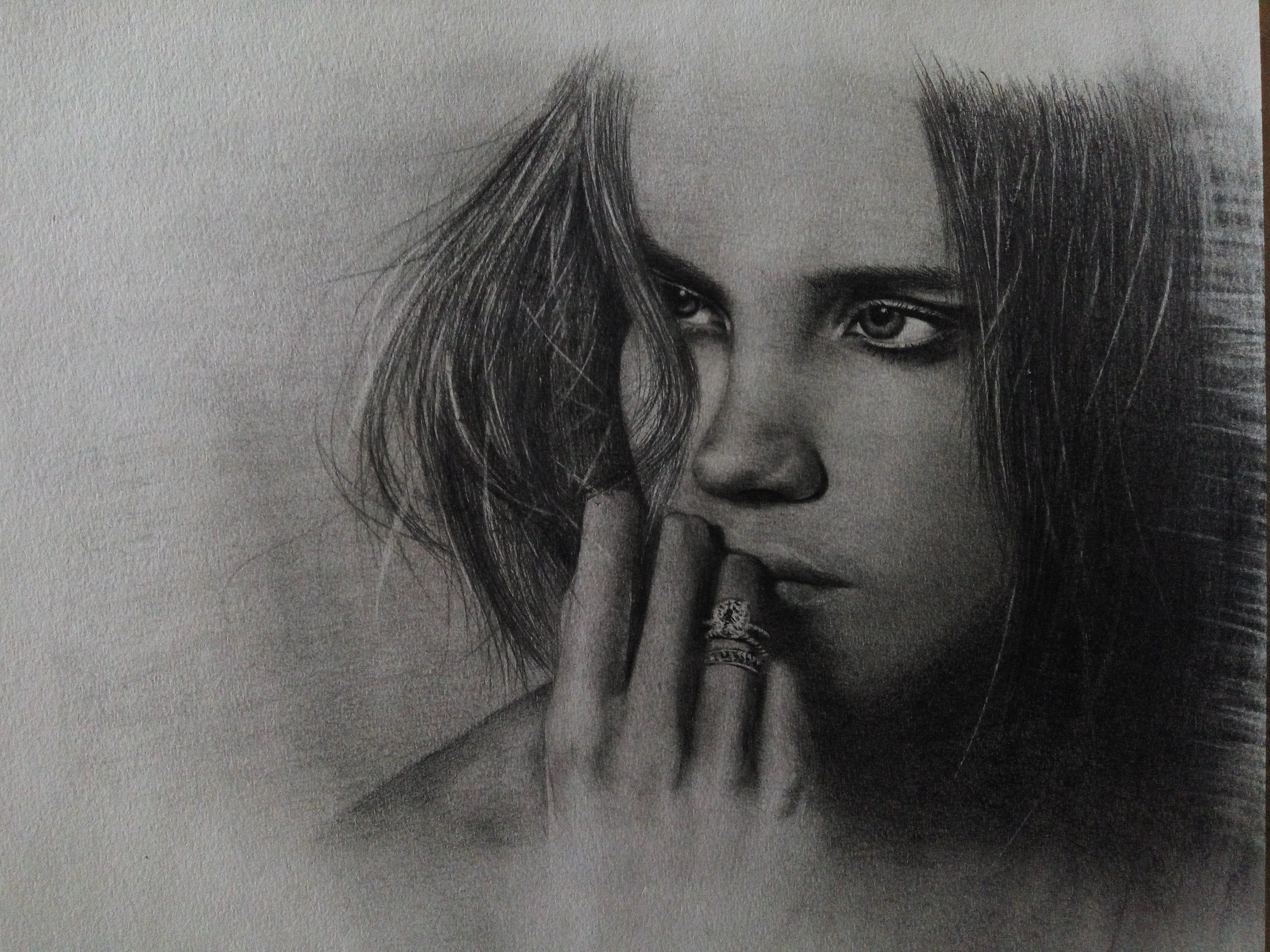 素描美女|纯艺术|素描|画一个你 - 原创作品 - 站酷 (zcool)