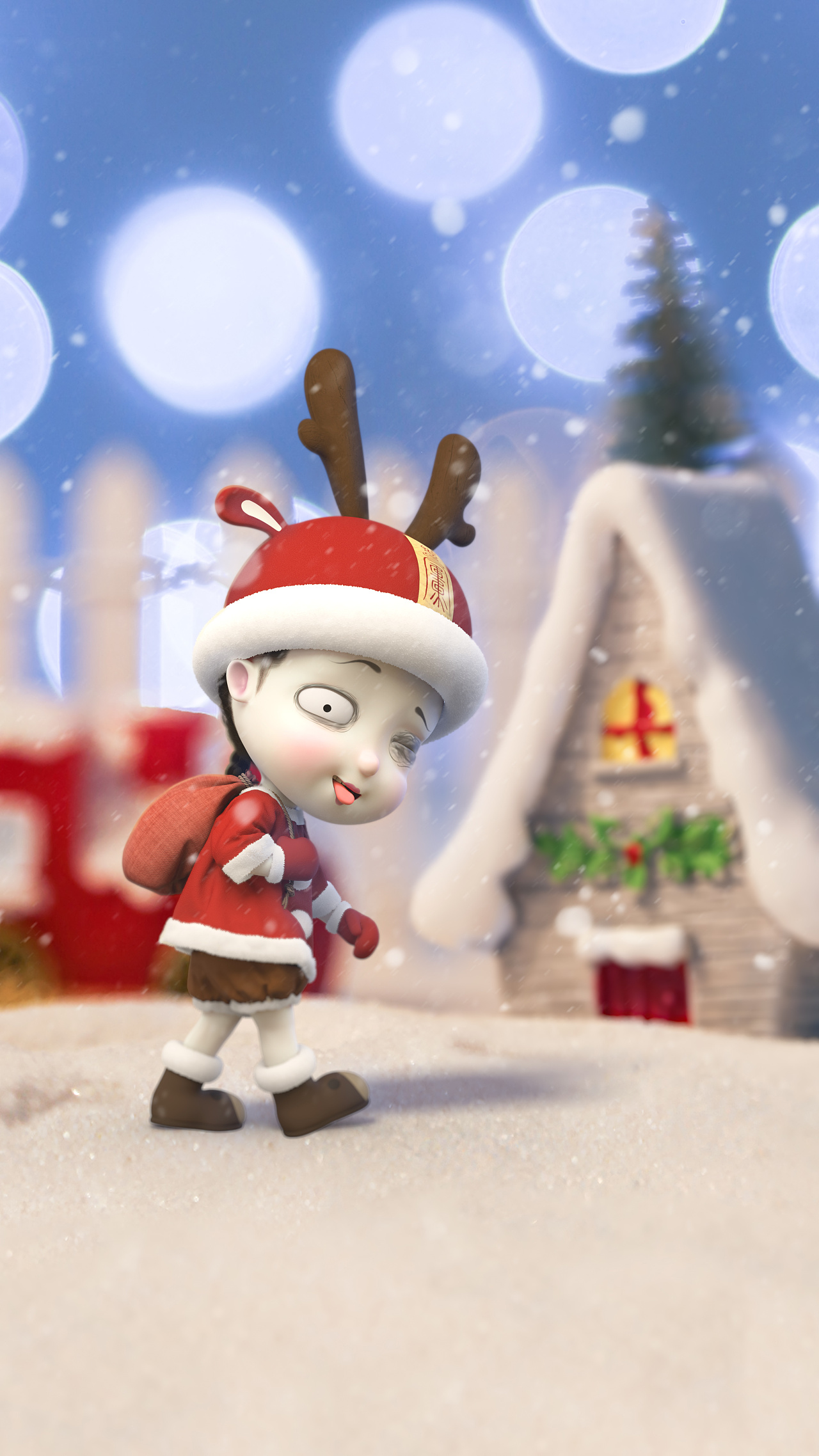 我那么可爱,能不能做你的圣诞礼物 | 僵小鱼圣诞壁纸