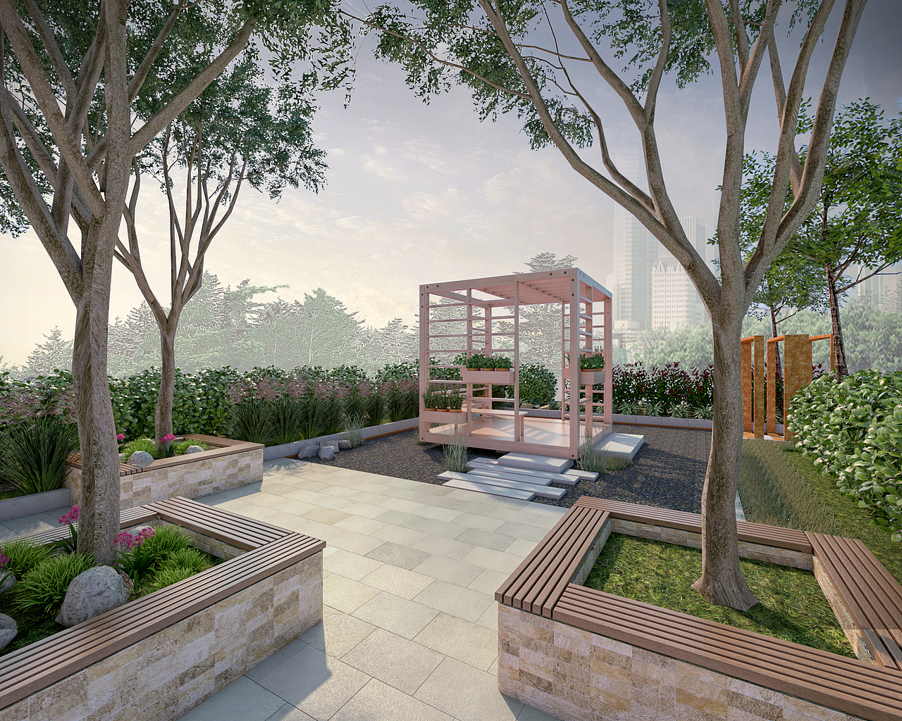 公共绿地局部|空间|景观设计|alin_l_原创作品-站酷zcool