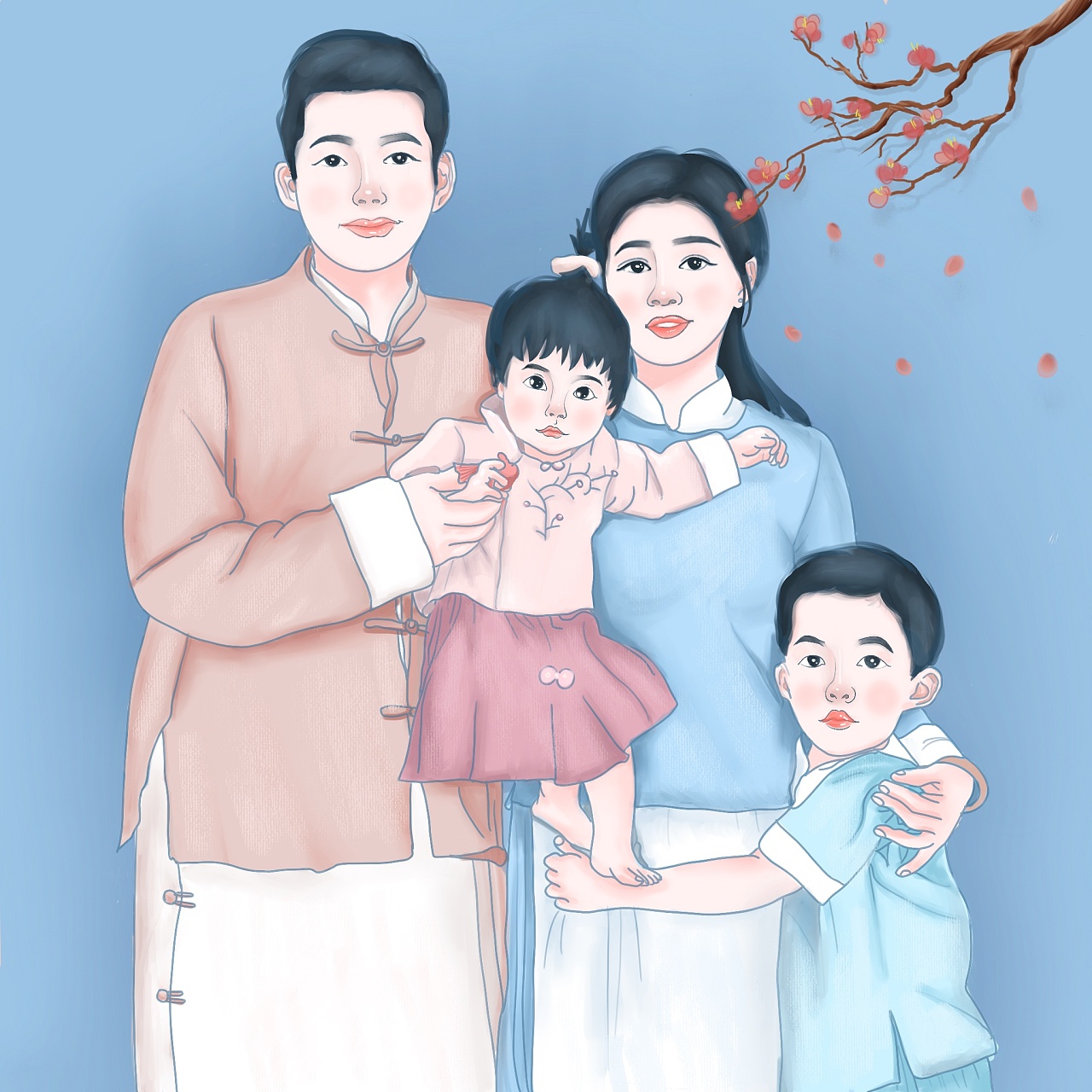 简单清爽风温馨四口之家