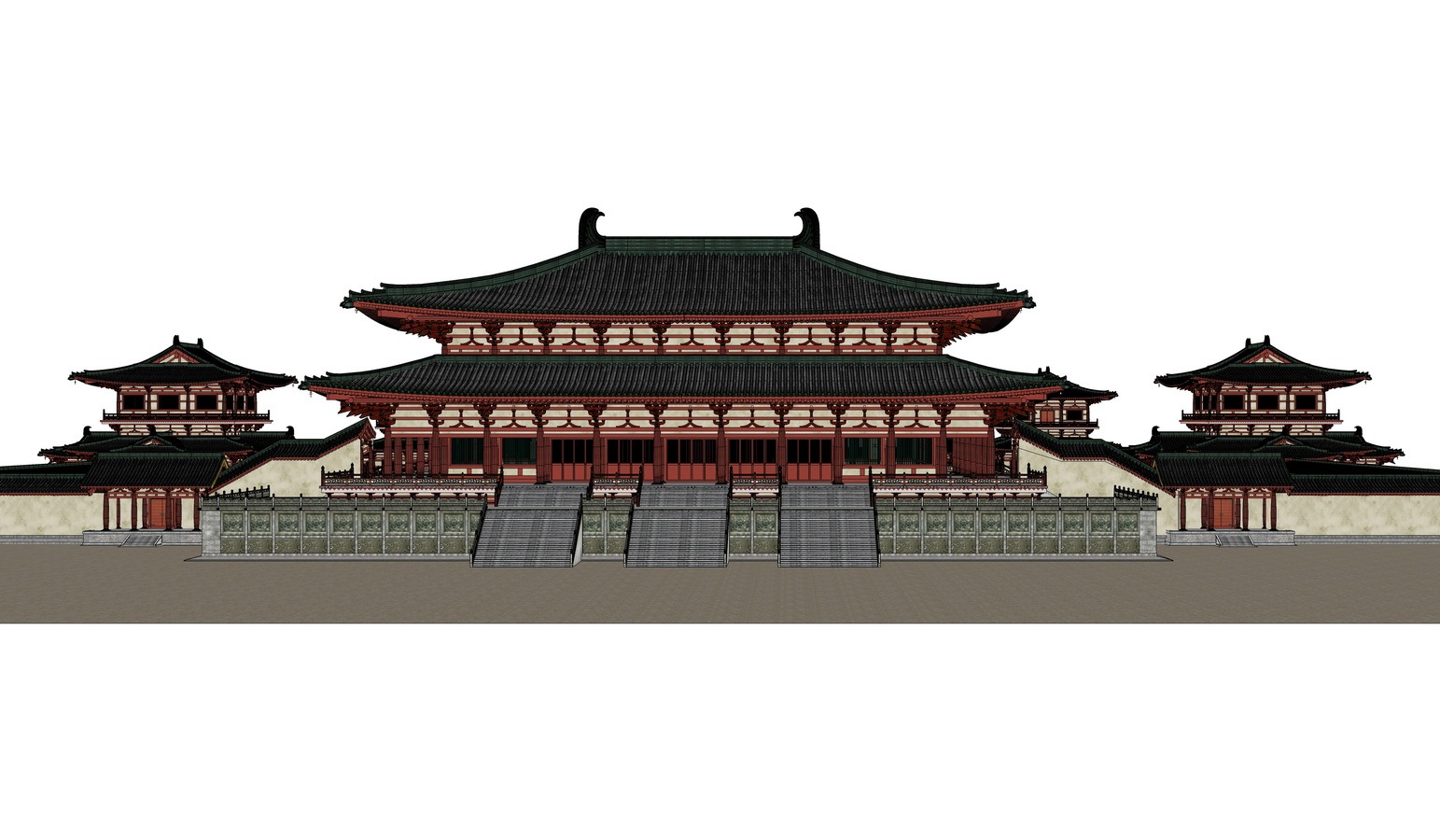 大明宫古建宫殿su模型下载