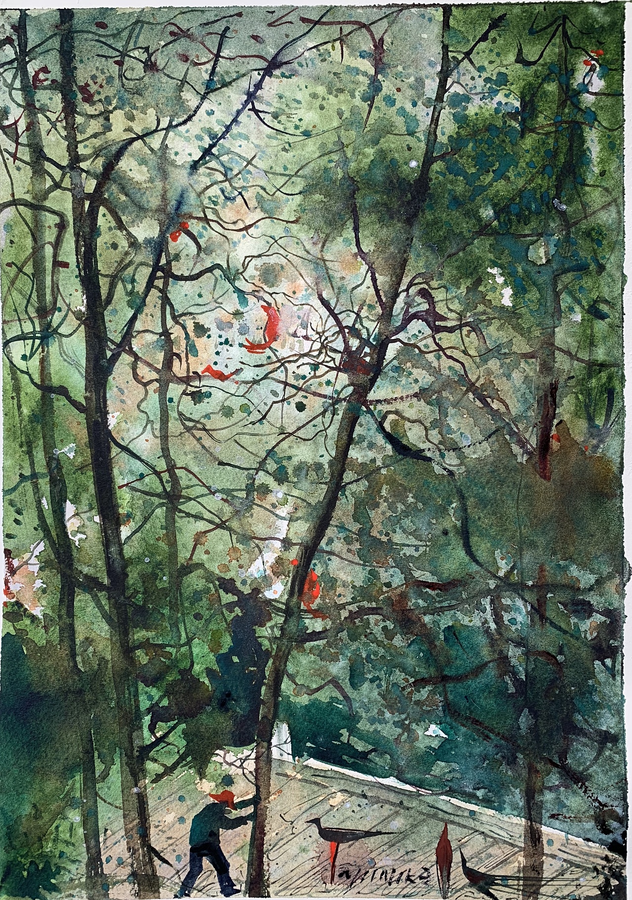 周章科云南水彩写生作品-2018