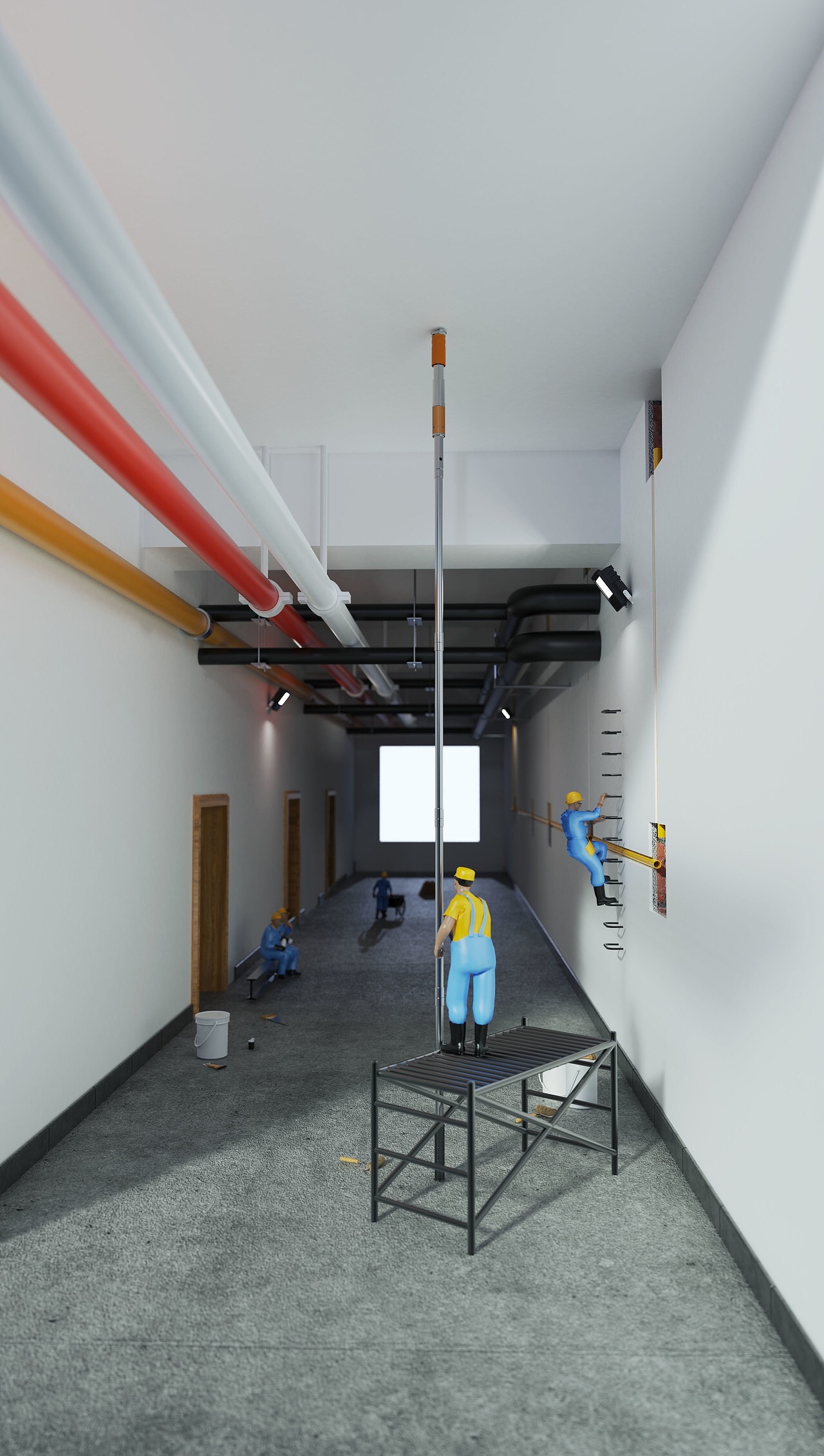 五金工具 吊顶神器微场景渲染