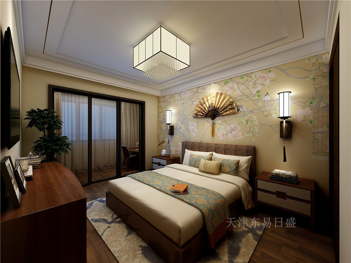 120平米新中式风格装修效果图,营造出淡淡中式小品