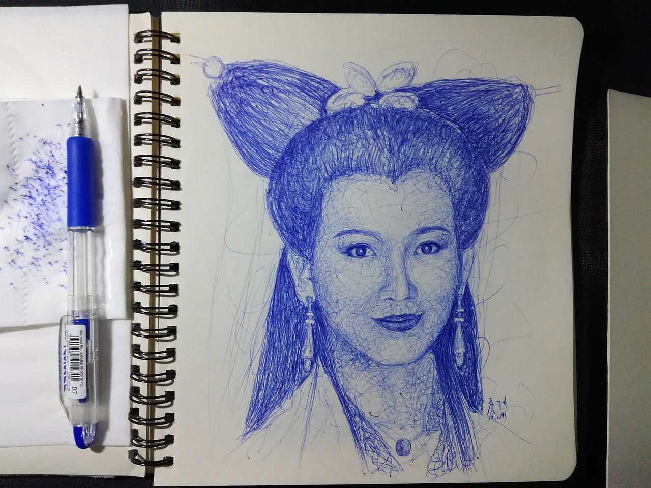 秦惠文王——赢驷圆珠笔画  杨紫圆珠笔画  杨紫圆珠笔画  古力娜扎