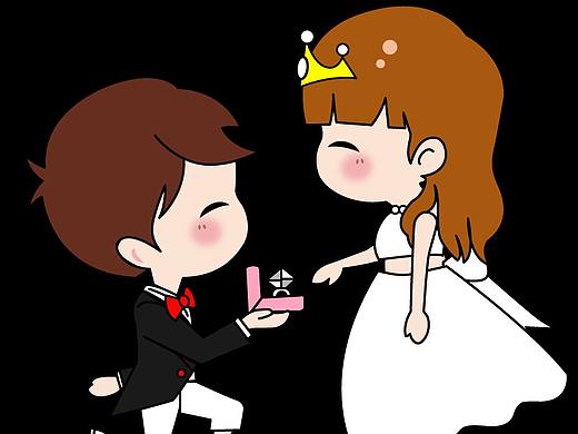 新郎新娘新人卡通婚礼小人