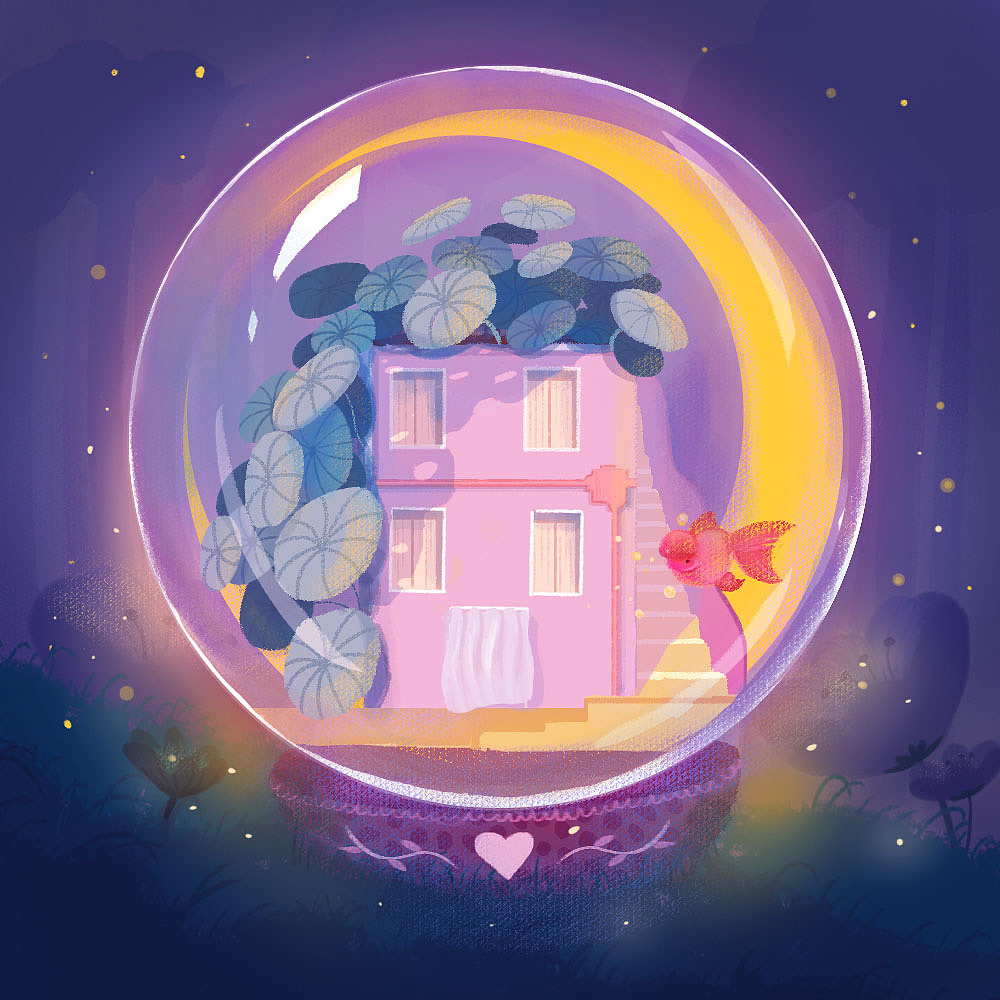水晶球的世界|插画|创作习作|桃之yao妖 - 原创作品 - 站酷 (zcool)