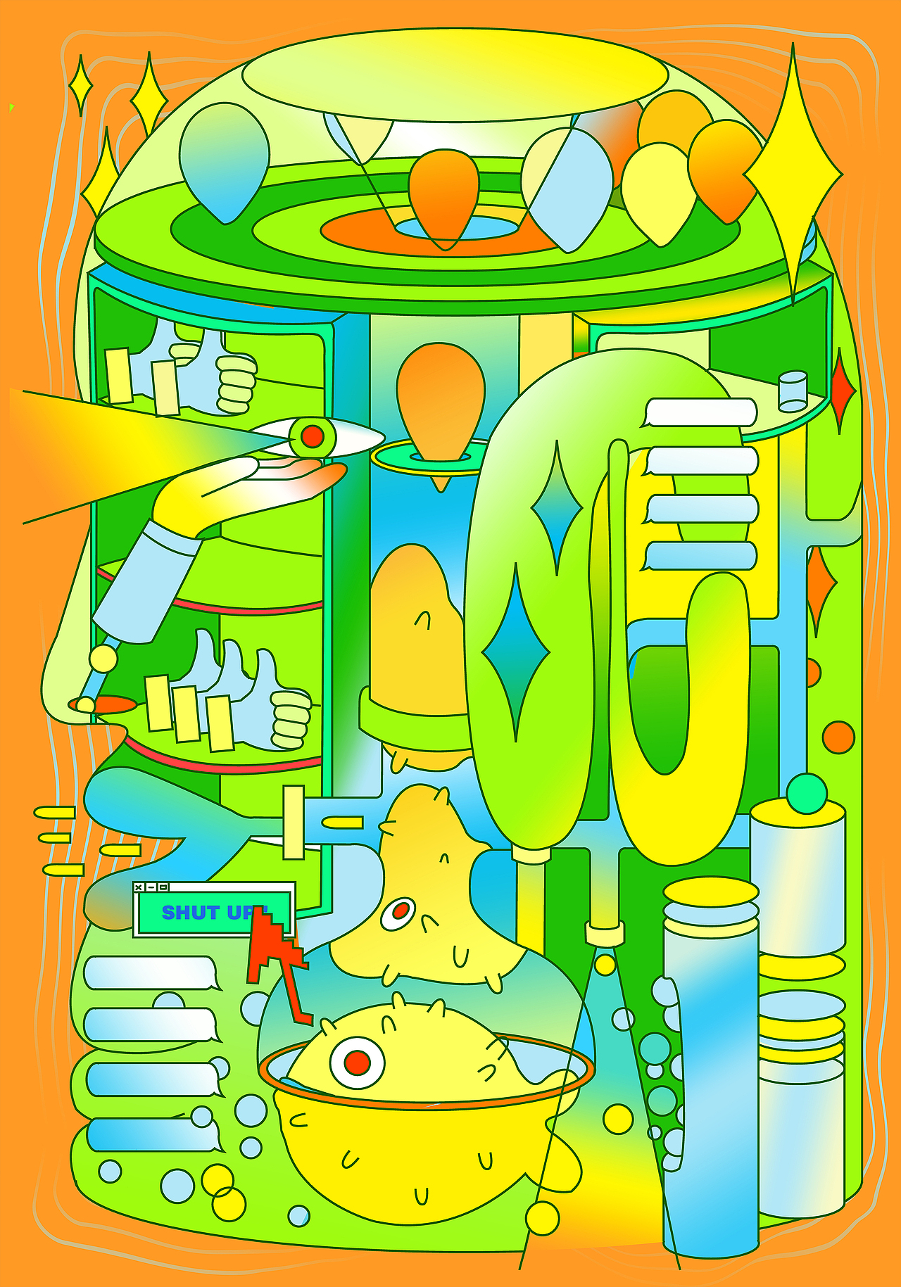 插画设计：情绪不怪（图ZMTk1MzQ5MDYw） - 创作习作 - 站酷设计师赵鲸鱼原创素材 - 站酷ZCOOL