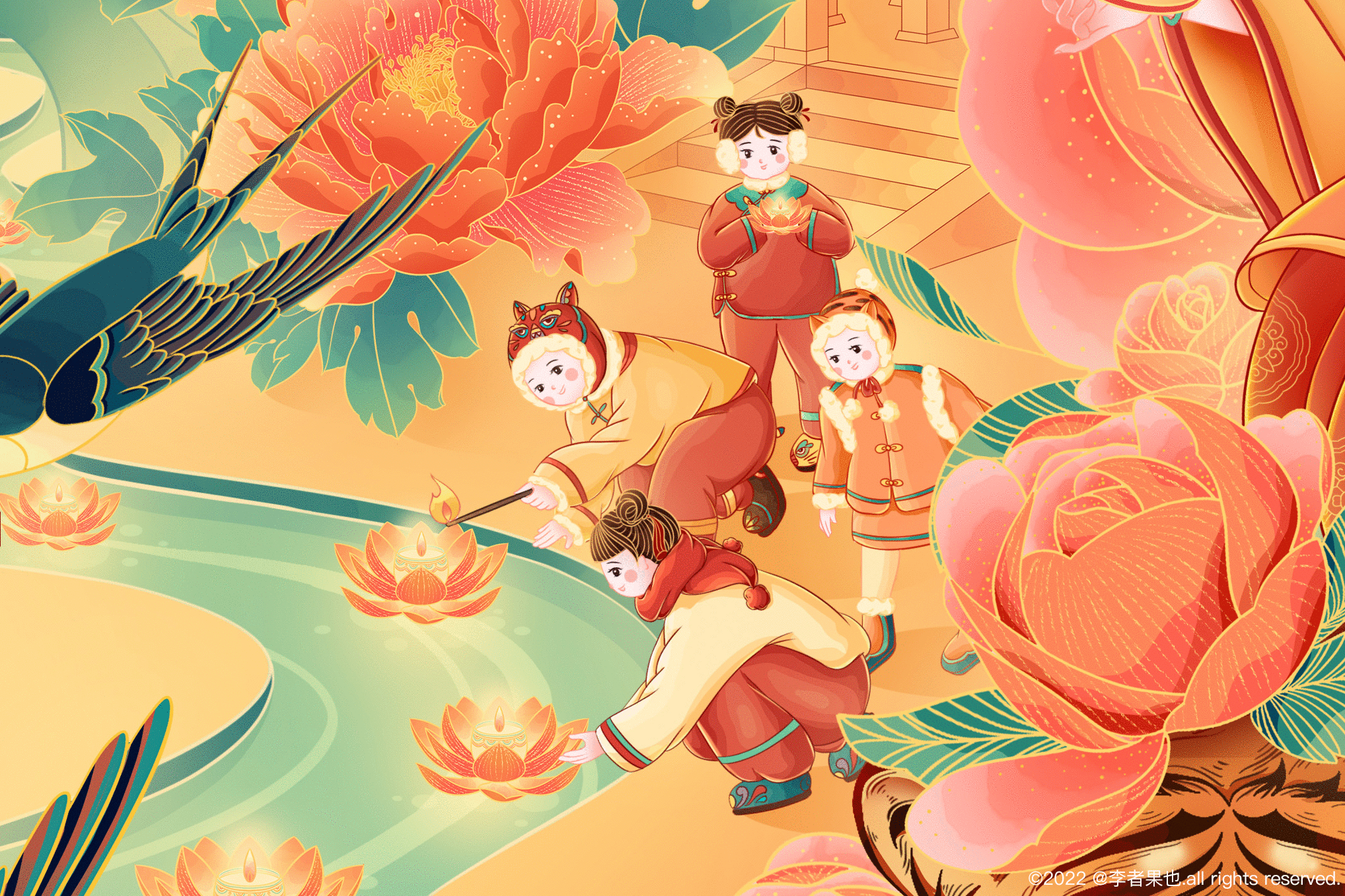 福虎迎春-新年贺图（图ZMjg0ODA3ODk2） - 商业插画 - 站酷设计师李者果也原创素材 - 站酷ZCOOL