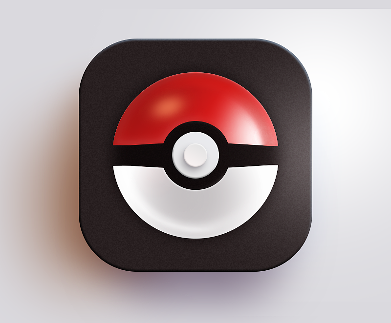 【临摹】Pokemon Go - 就决定是你了！3D精灵球！（图ZNTY5ODU4MjQ=） - 图标 - 站酷设计师steav原创素材 - 站酷ZCOOL