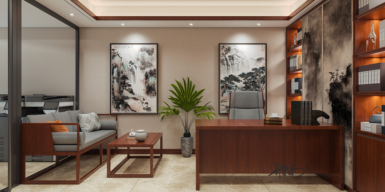 中式办公室中国风