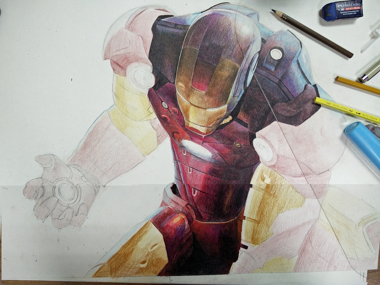 钢铁侠手绘详细过程