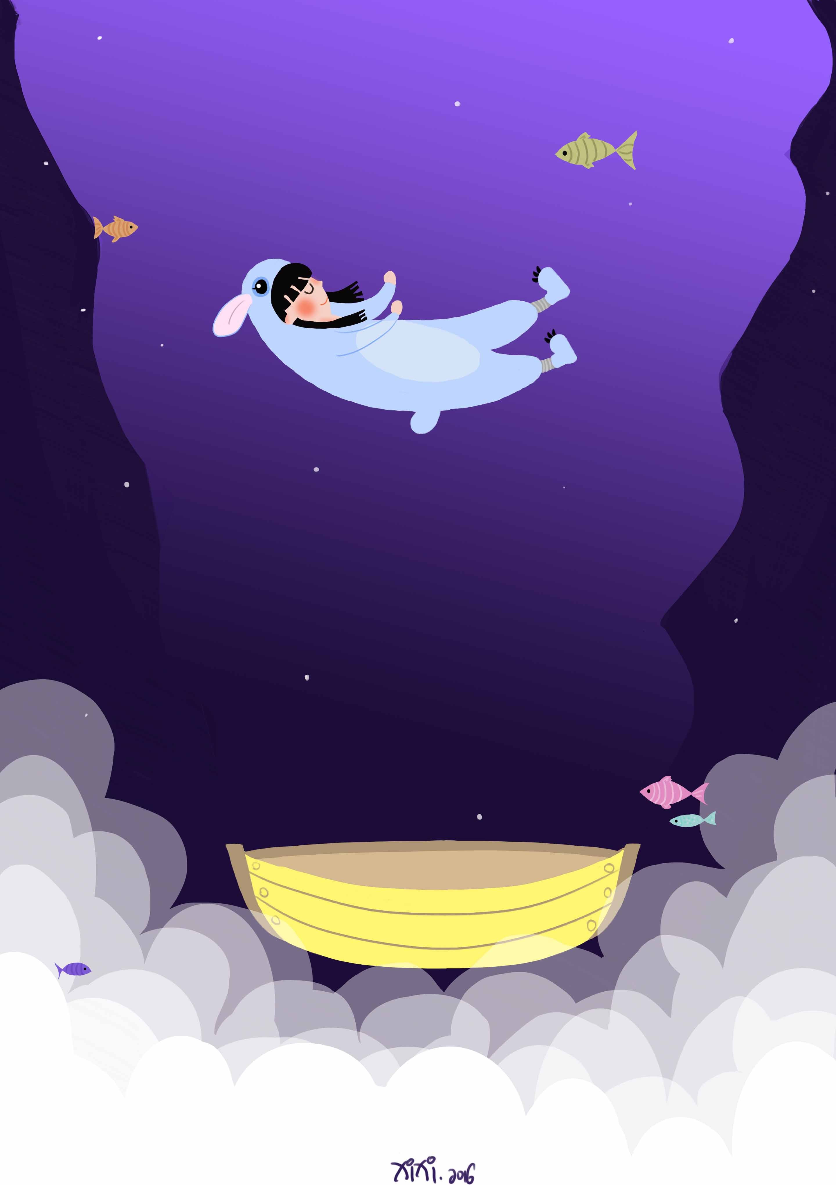 梦游(日常练习商业插画)