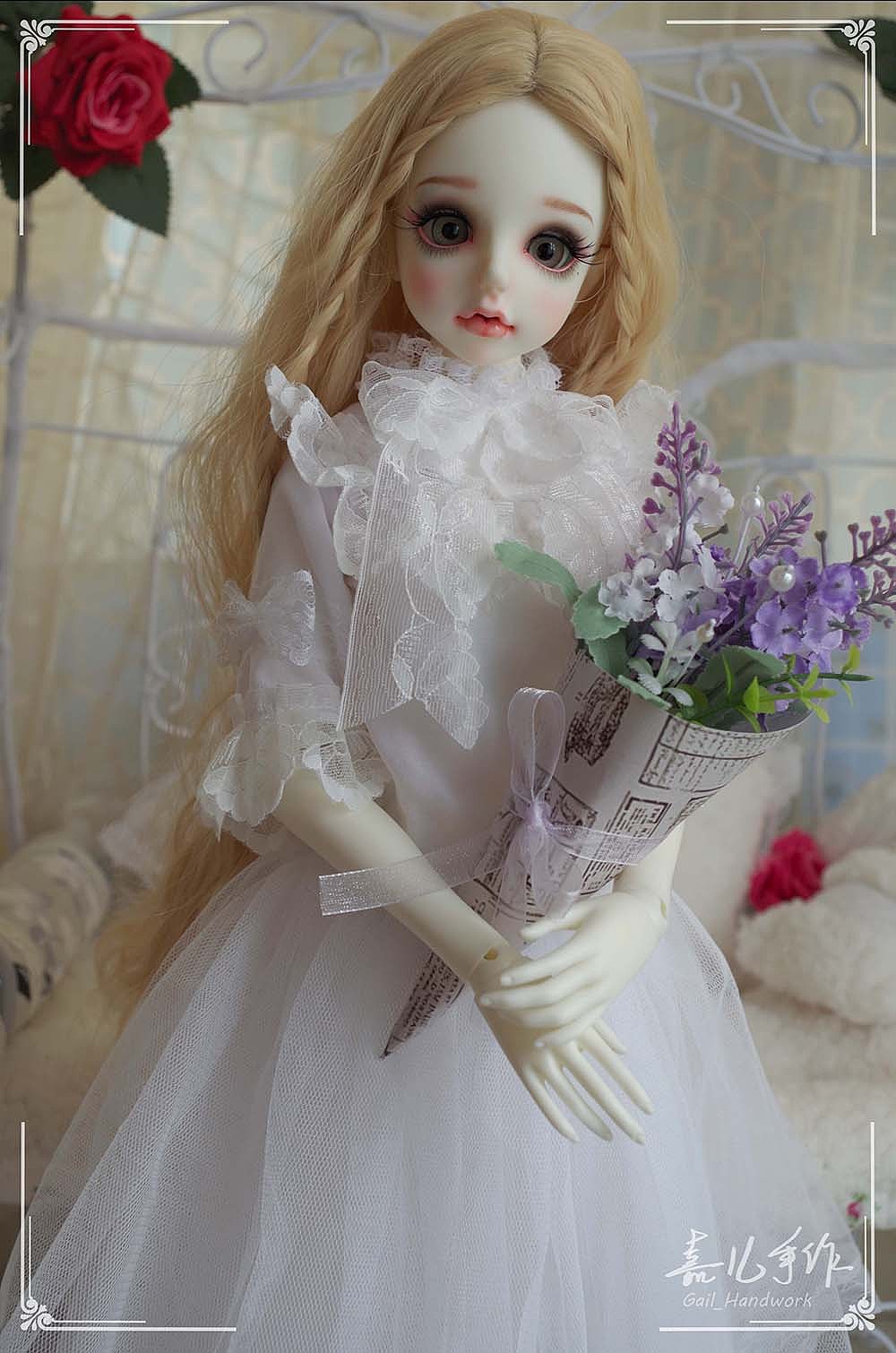 【 嘉儿gail手工工坊】bjd娃娃lolita洋装:粉红少女