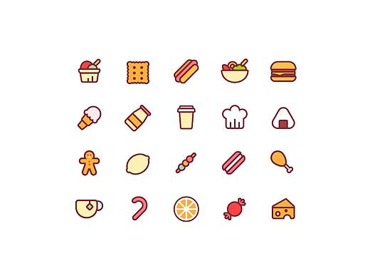 食物類的小圖標(biāo)一套（個(gè)人主頁-ZMzYwNzk2MzI=） - 圖標(biāo) - 站酷設(shè)計(jì)師垂淚天明原創(chuàng)素材 - 站酷ZCOOL