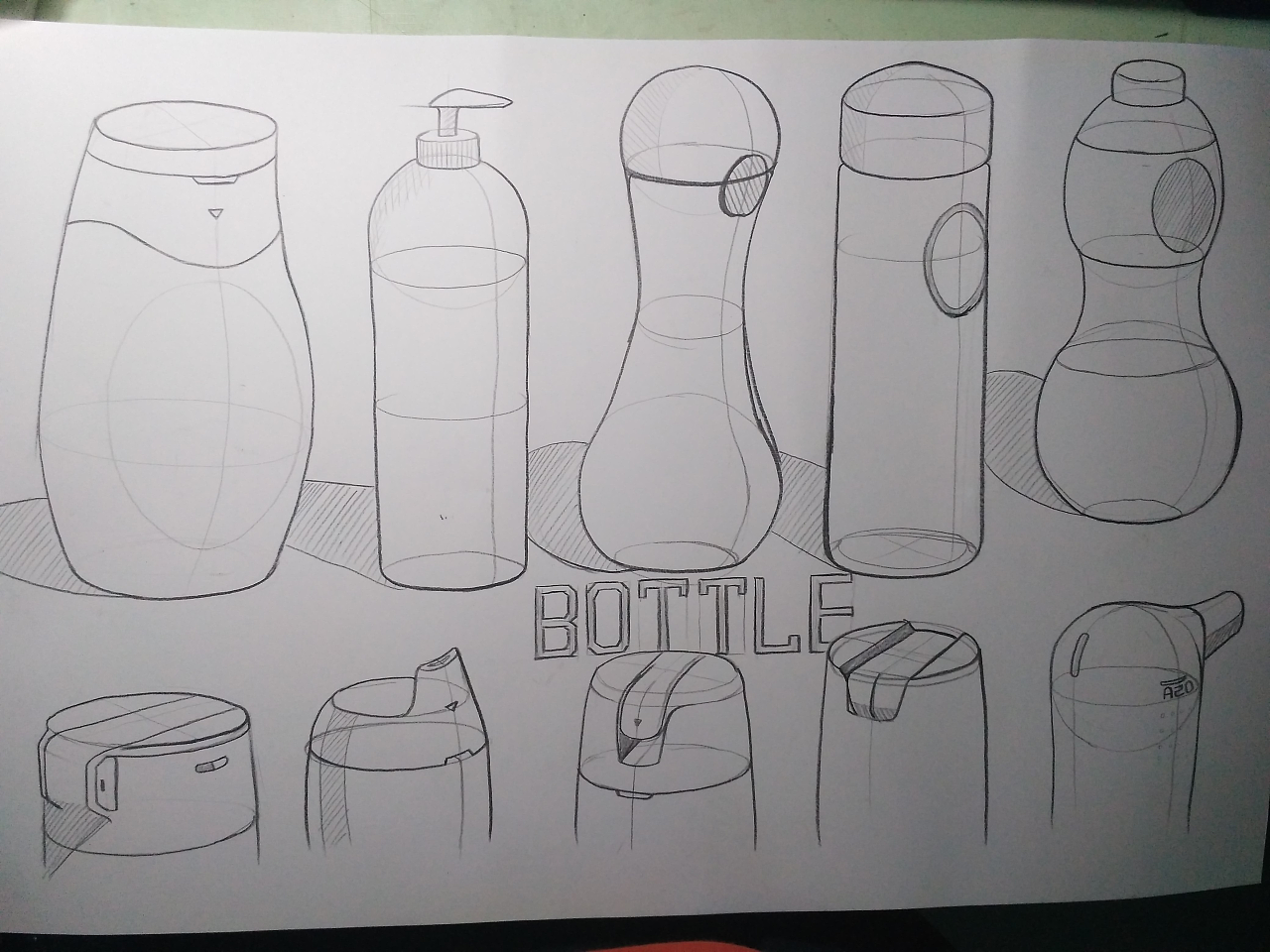 瓶子变形设计绘画图图片