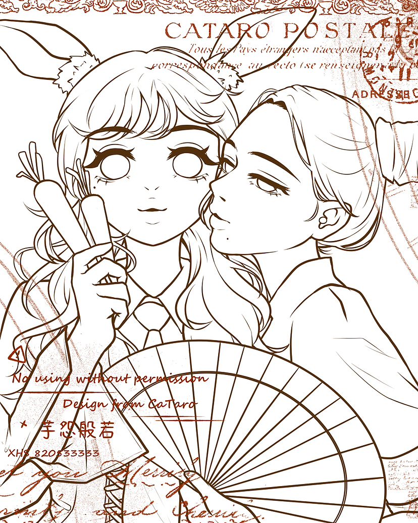 又画了这对姐妹（图ZMzI3Nzc0MTgw） - 创作习作 - 站酷设计师CaTaro原创素材 - 站酷ZCOOL