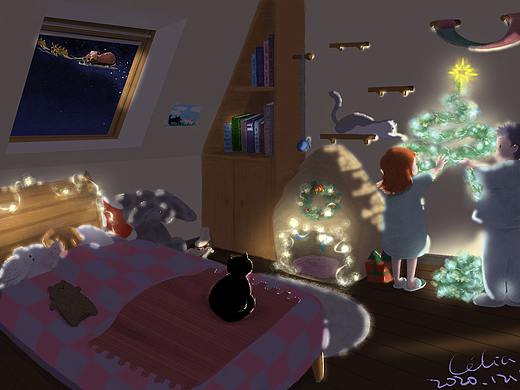 CHRISTMAS（个人主页-ZNDk2NjcxNjA=） - 商业插画 - 站酷设计师唱唱反调Celia原创素材 - 站酷ZCOOL