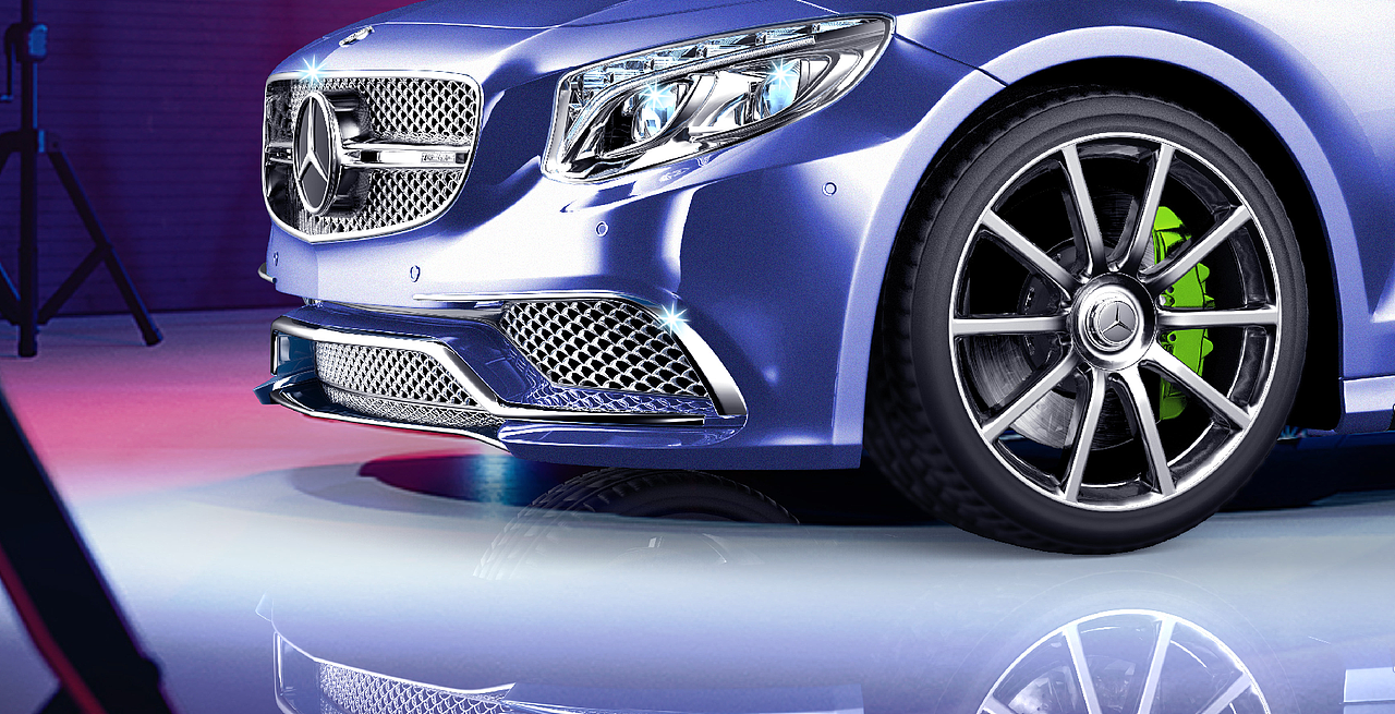 梅赛德斯奔驰渲染练习 （Keyshot6.0)（图ZOTQyOTUzMjA=） - 机械/交通 - 站酷设计师小鲁般原创素材 - 站酷ZCOOL