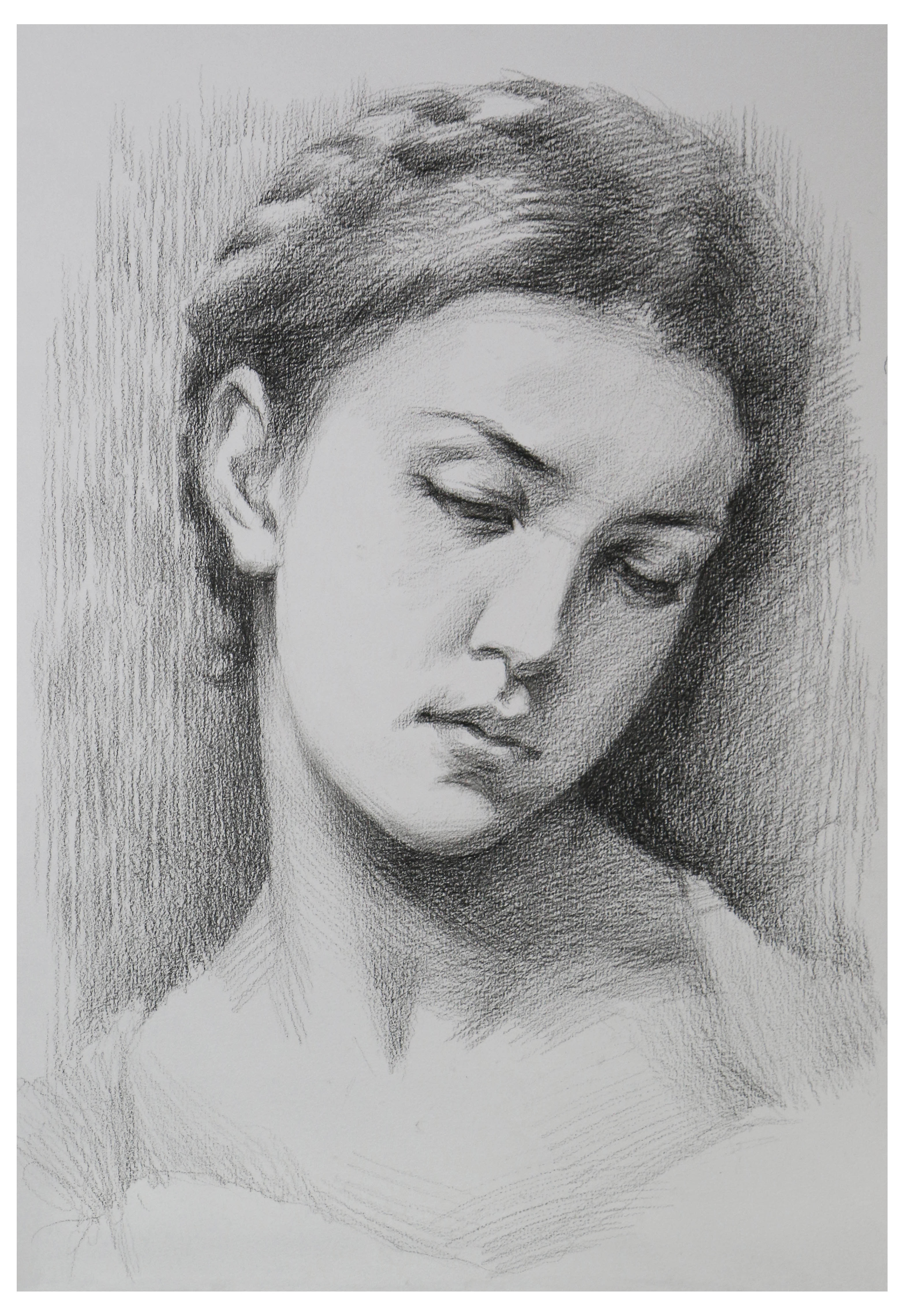 严冰《素描肖像》|纯艺术|素描|二水art - 原创作品 - 站酷 (zcool)